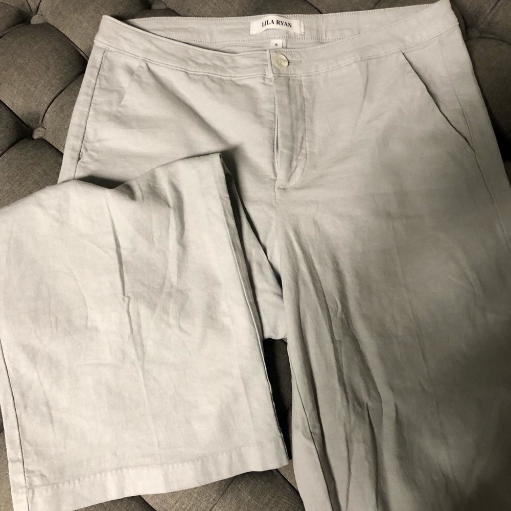 Lila Ryan cropped flare linen pant